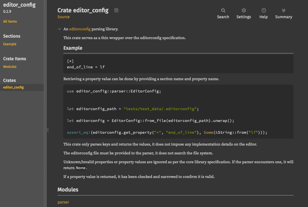 editor-config (Rust Crate)